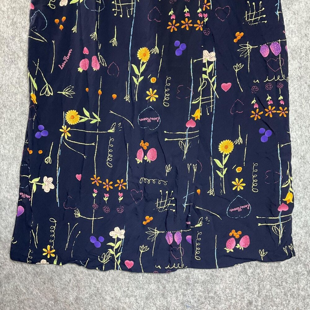 Vintage Stonebridge Skirt Womens Large Blue Floral Maxi Cottage Church Modest * - Picture 3 of 11